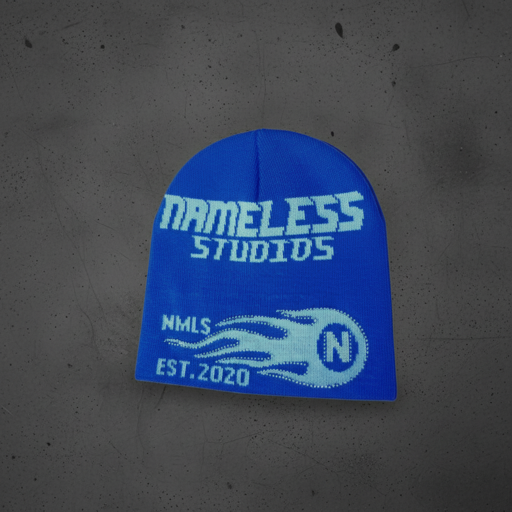 blue studios beanie