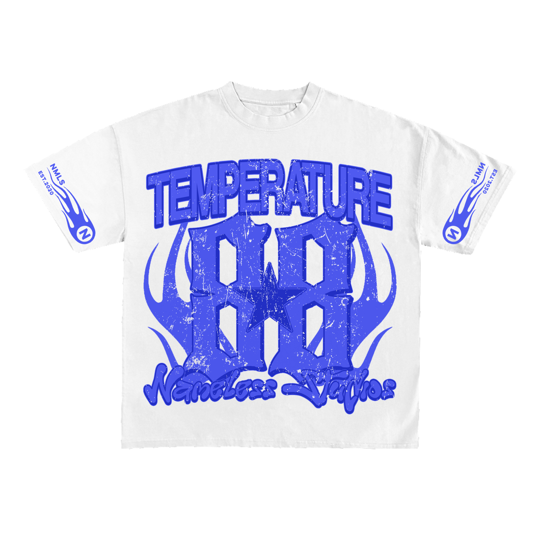 White & Blue Temperature Tee